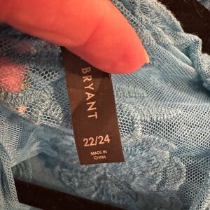 Lane Bryant Blue Lace Top